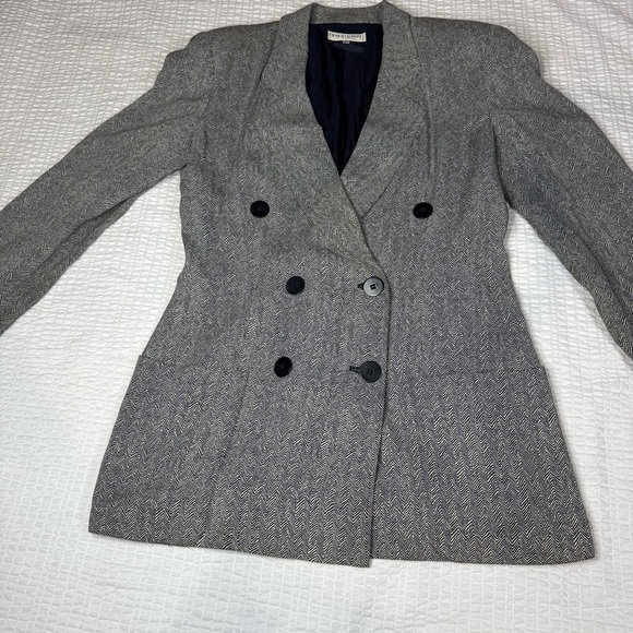 Vintage Giorgio Armani Classic Gray zig zag Blazer size 42 - Picture 8 of 15